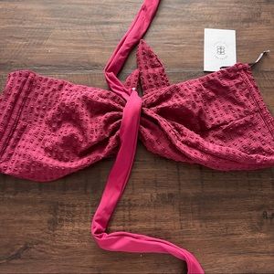 *NEW* Anthropologie Raspberry Bikini Top